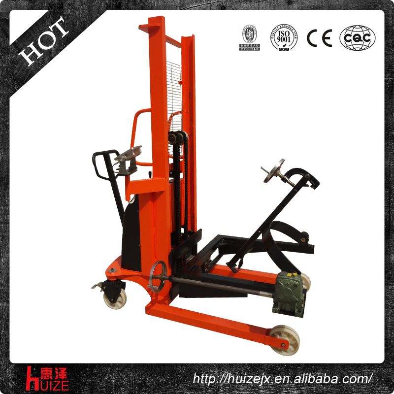 半電動稱重油桶車（夾鐵桶，手搖翻轉(zhuǎn)倒料）